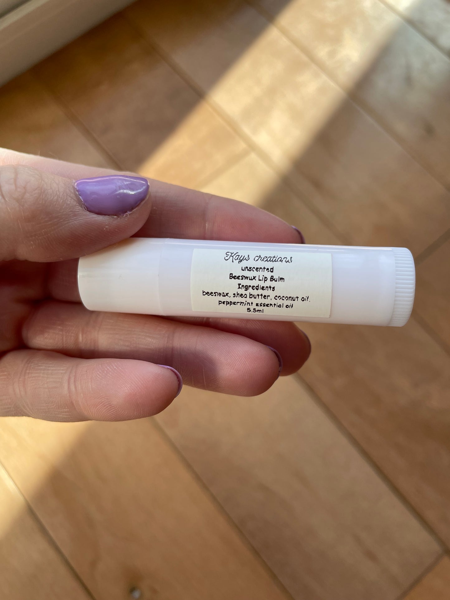 Peppermint bees wax lip balm